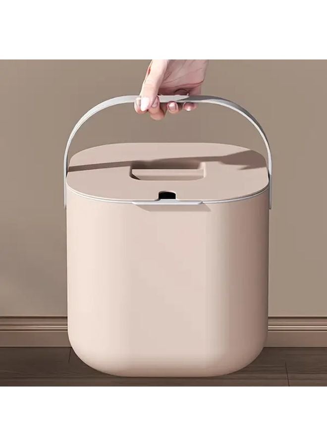 Grey White Kitchen Compost Bin Countertop Food Waste Container With Handle Dry Wet Separation - Image 4